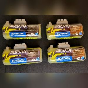 Nerf Hyper 50-round Reload Canister Lot of 4